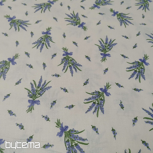 Decorative fabric Lavender bunch - cream