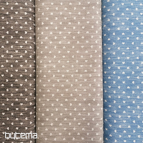 Decorative fabric Naira hearts beige