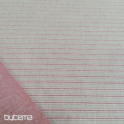 Decorative fabric Iris stripes - burgundy 65
