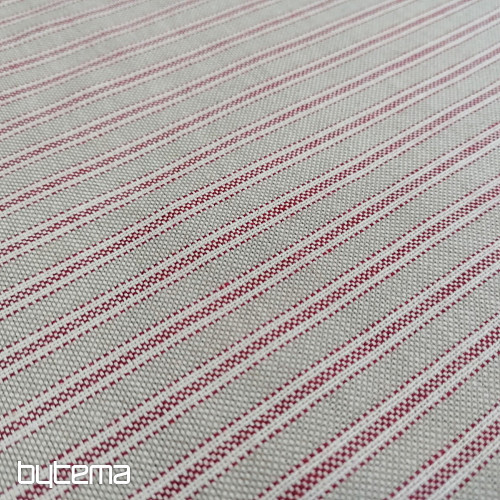 Decorative fabric Iris stripes - burgundy 65