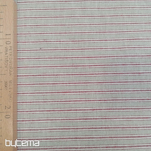 Decorative fabric Iris stripes - burgundy 65