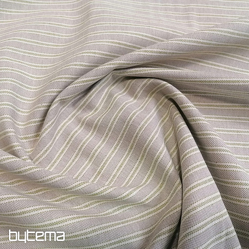 Decorative fabric Iris stripes - green 66