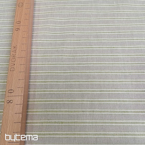 Decorative fabric Iris stripes - green 66