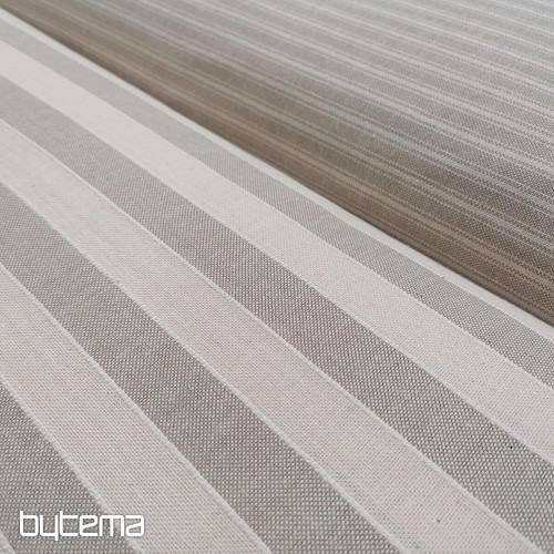 Decorative fabric Trebol stripes - beige 2 cm 50