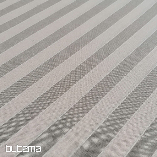 Decorative fabric Trebol stripes - beige 2 cm 50