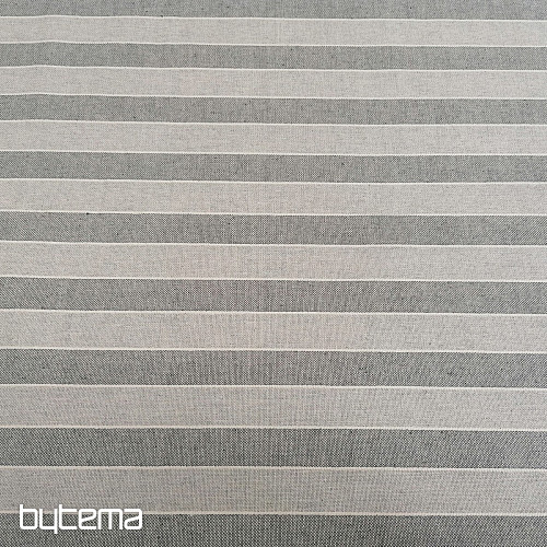 Decorative fabric Trebol stripes - gray 2 cm 72