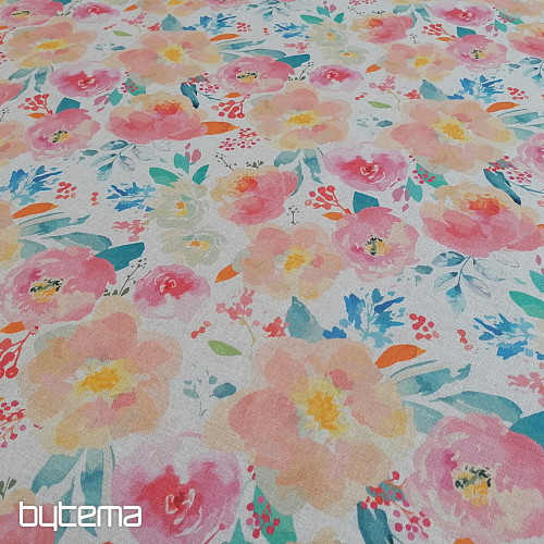 Decorative fabric Pastel flowers
