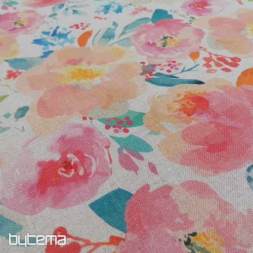 Decorative fabric Pastel flowers