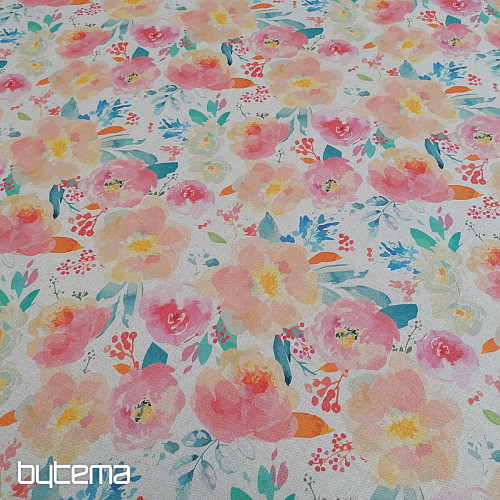 Decorative fabric Pastel flowers