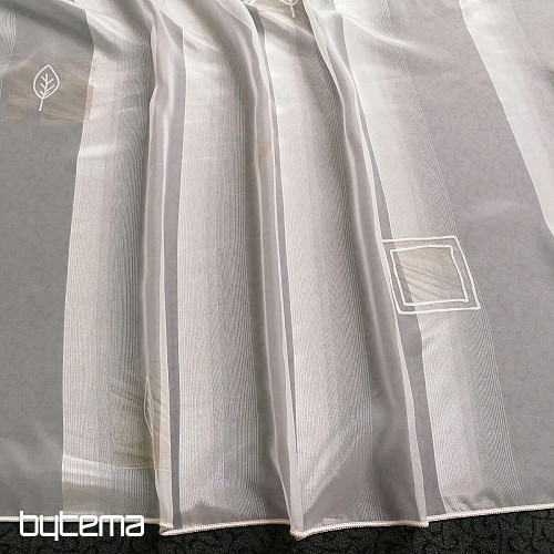 Voile curtain cream petals beige - 731/300