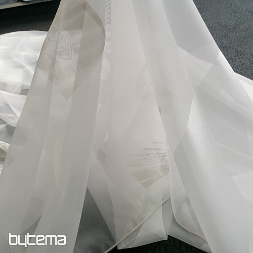 Voile curtain cream petals beige - 731/300