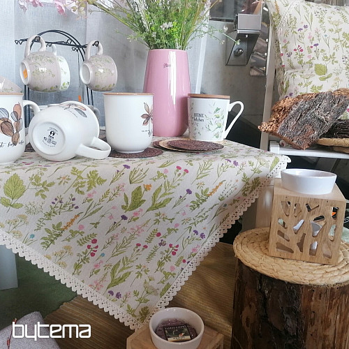 Tablecloths and scarves Herbs