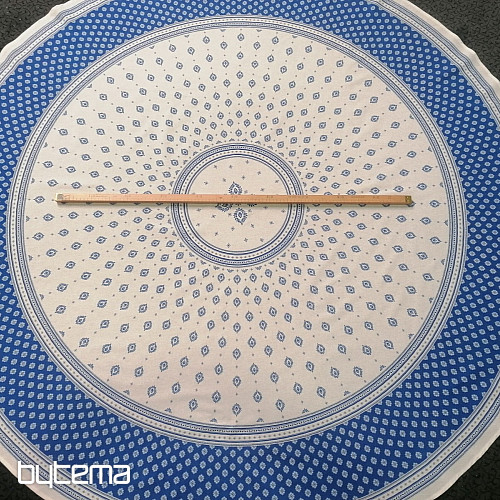 Round tablecloth - blue folklore Ø 175 cm