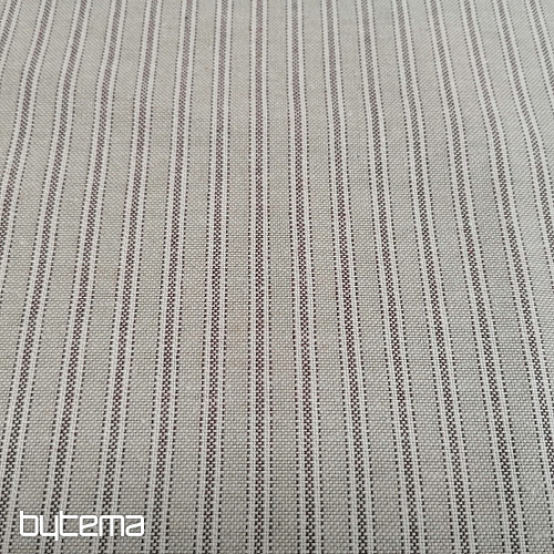 Decorative fabric Iris stripes - brown 55