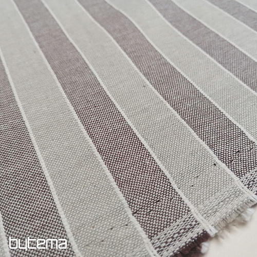 Decorative fabric Trebol stripes - brown 2 cm 55
