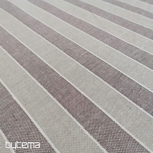 Decorative fabric Trebol stripes - brown 2 cm 55