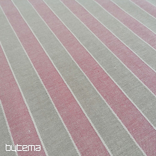 Decorative fabric Trebol stripes - pink 2 cm 76