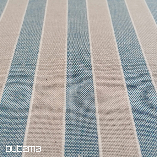 Decorative fabric Trebol stripes - blue 2 cm 77