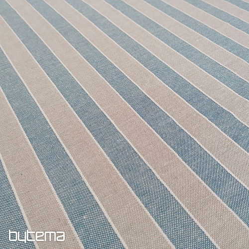 Decorative fabric Trebol stripes - blue 2 cm 77