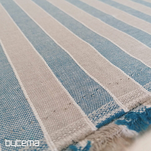 Decorative fabric Trebol stripes - blue 2 cm 77