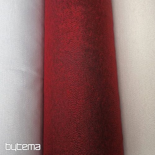 Christmas decoration fabric Santa with lurex white-silver