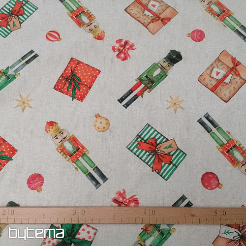 Nutcracker Christmas decorative fabric