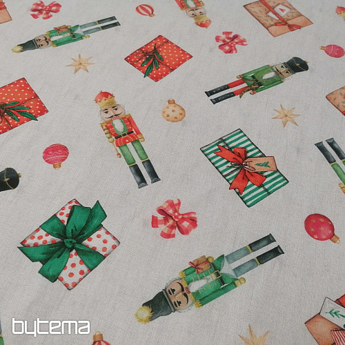 Nutcracker Christmas decorative fabric