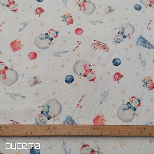 Christmas decorative fabric SNOWMEN