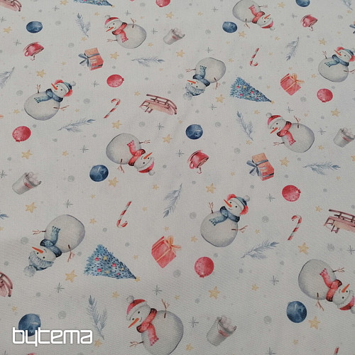 Christmas decorative fabric SNOWMEN