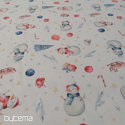 Christmas decorative fabric SNOWMEN