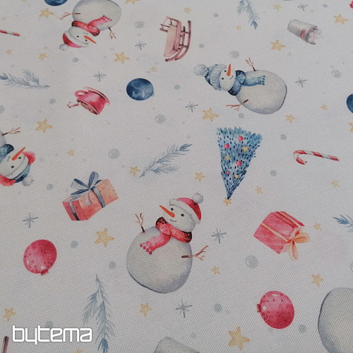 Christmas decorative fabric SNOWMEN