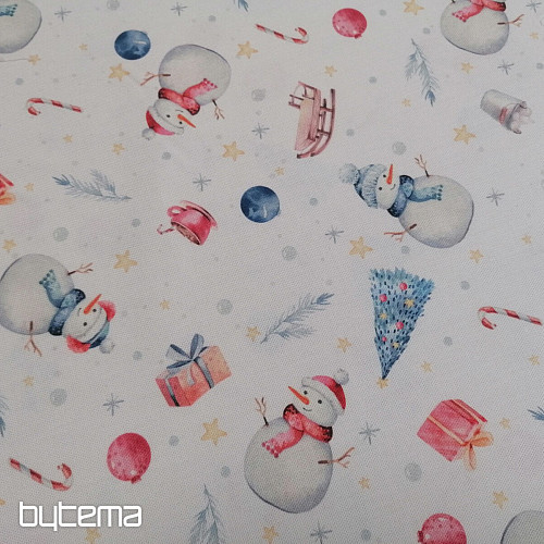 Christmas decorative fabric SNOWMEN