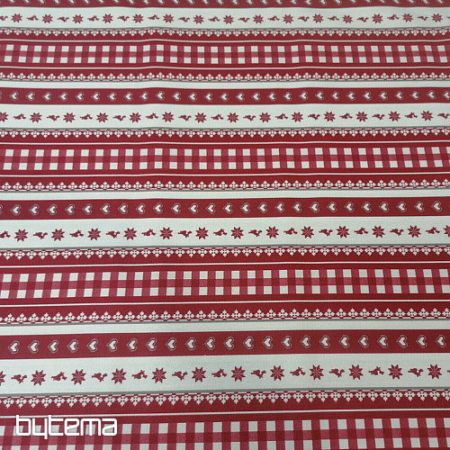 Christmas decorative fabric stripes burgundy