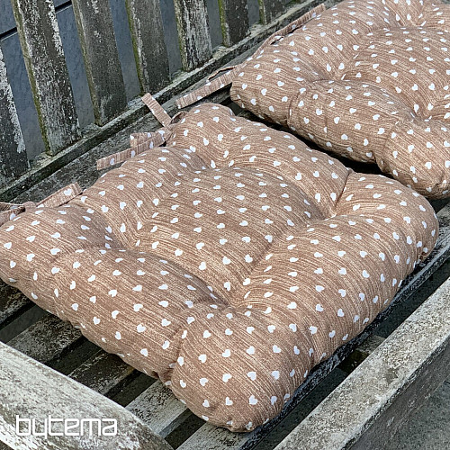 Chair cushions HEART BROWN