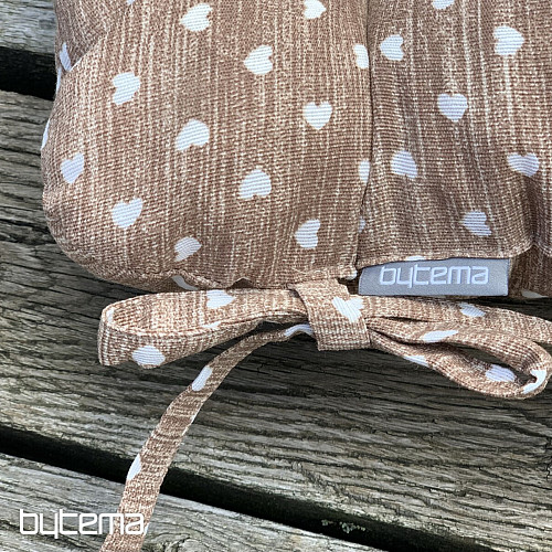 Chair cushions HEART BROWN