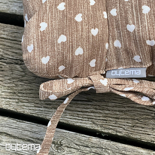 Chair cushions HEART BROWN