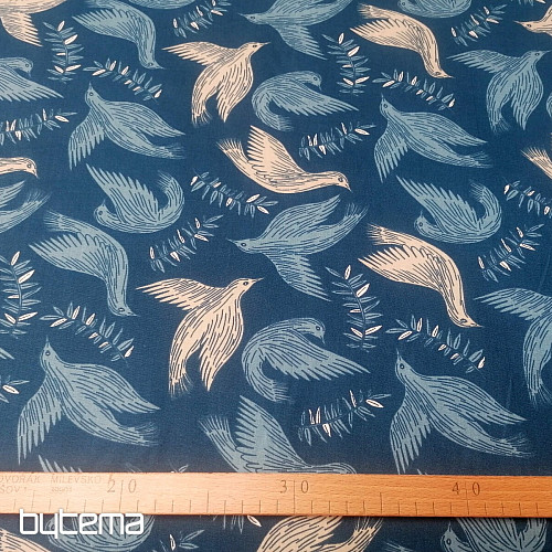 Cotton fabric Jay blue