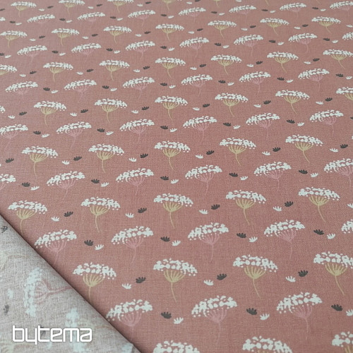 Cotton fabric Old pink cumin