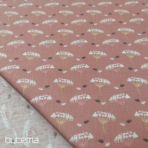 Cotton fabric Old pink cumin
