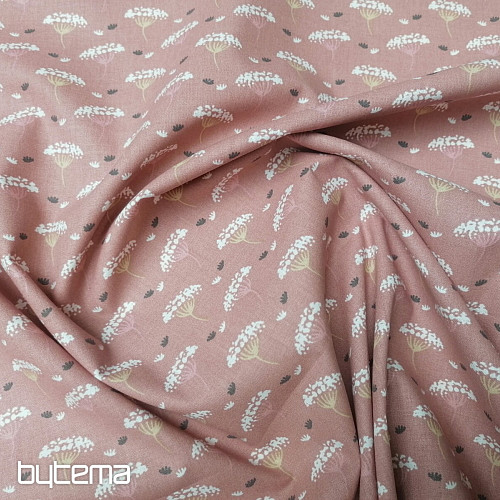 Cotton fabric Old pink cumin