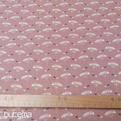 Cotton fabric Old pink cumin