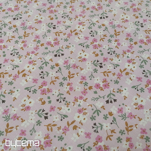 Cotton fabric Zalia flowers pink