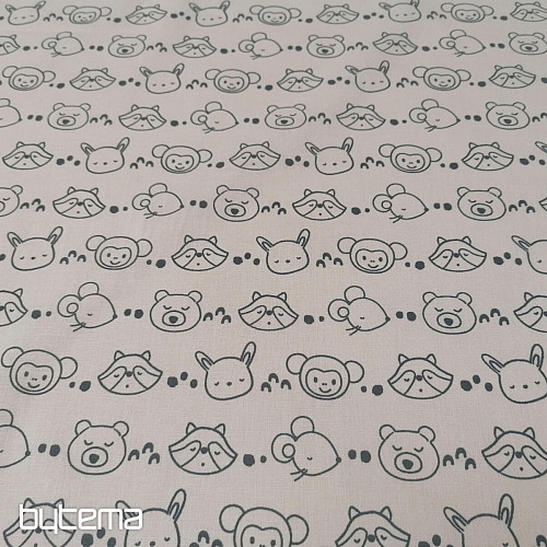 Fabric for painting - animals