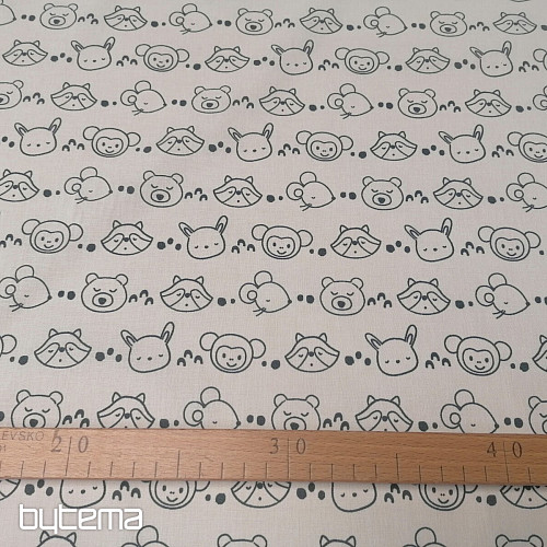 Fabric for painting - animals