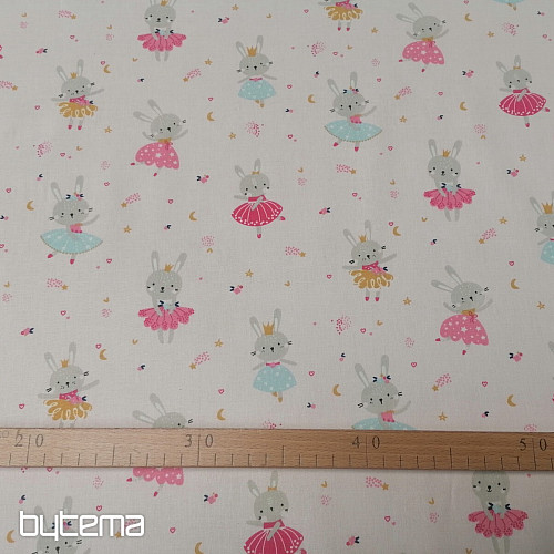 Cotton fabric Rabbit Fairy