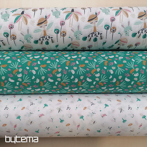 Cotton fabric Forest Fairy Jaelle turquoise