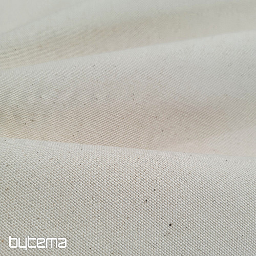 Cotton fabric UNI SMETANA coarse cotton 220g