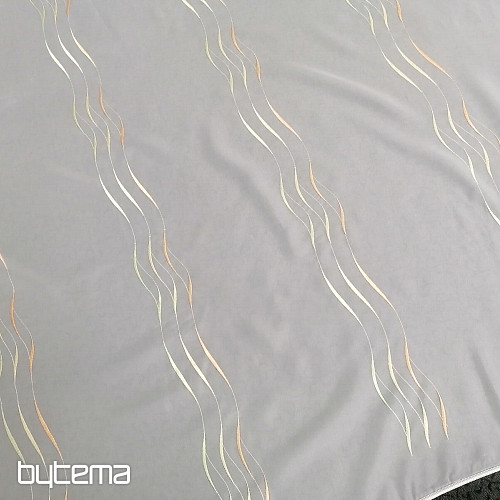 Finished curtain Gerster Stripes orange-green 310x175 cm