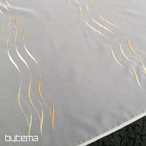 Finished curtain Gerster Stripes orange-green 310x175 cm