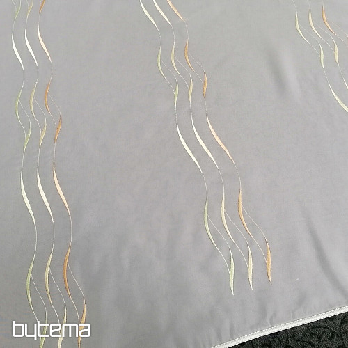Finished curtain Gerster Stripes orange-green 310x175 cm